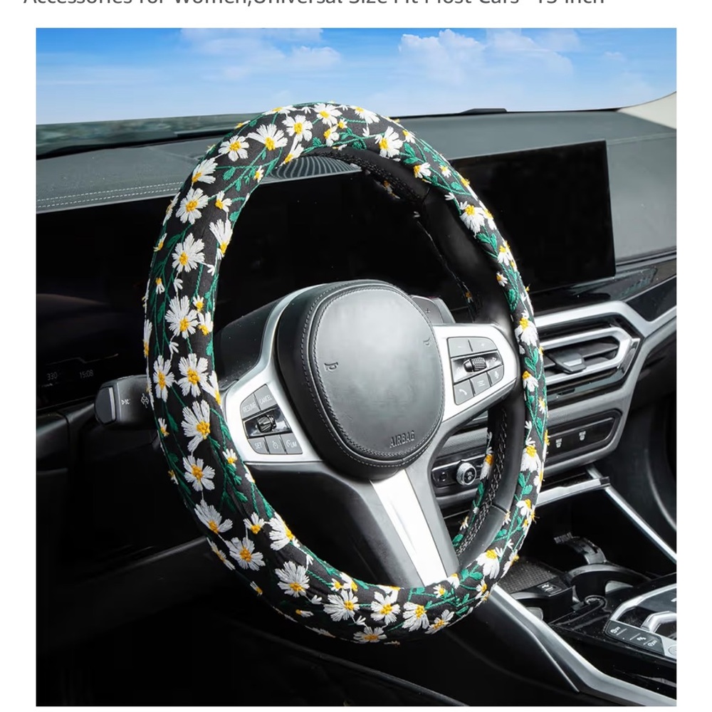 Floral Steering Wheel Cover